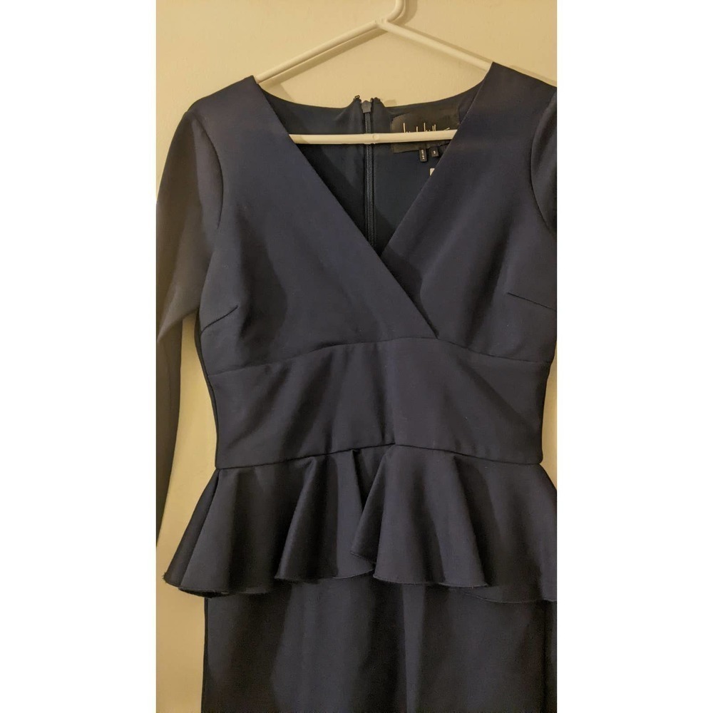 Nicole Miller Navy Blue Ponte Mini Dress NWT, Small - Picture 4 of 13